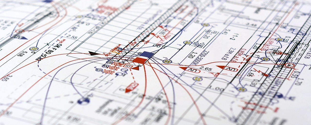 Electrical planning documents and technical drawings
